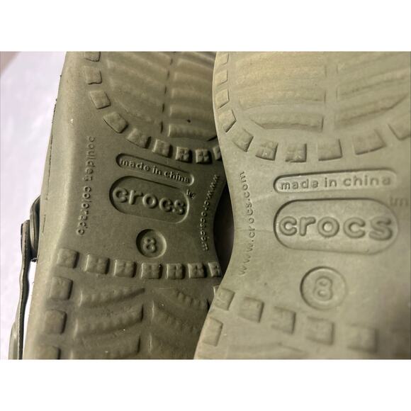 Crocs Women’s Size 8 Shayna Mary Jane Green Slip On Comfort Waterproof Shoes - Picture 8 of 8